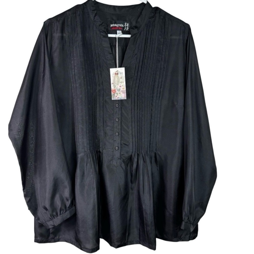 Johnny Was 
Pete&Greta black silk blouse
